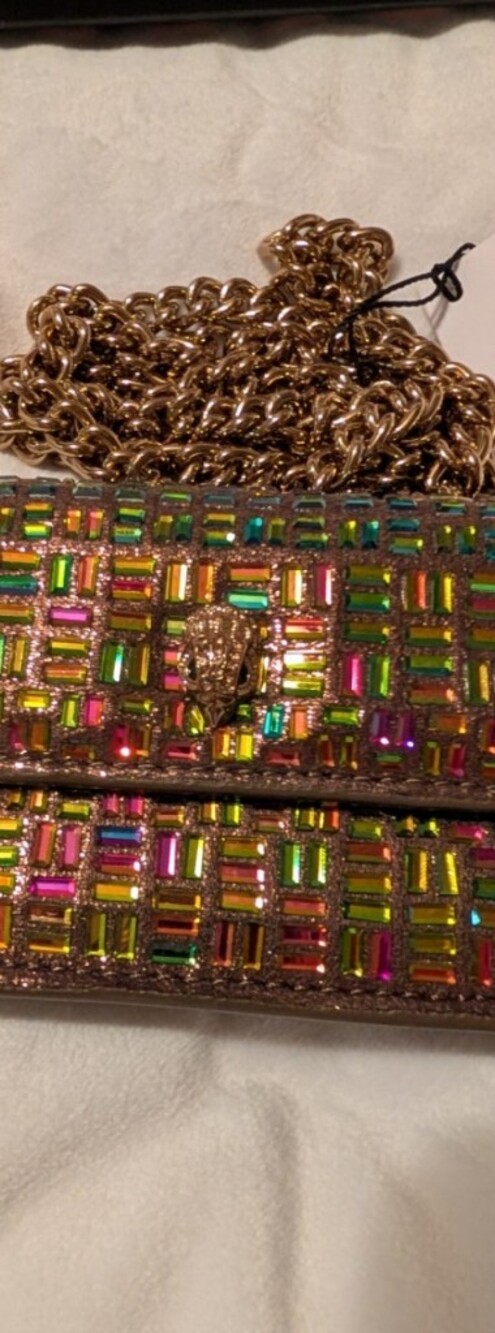 Kurt Geiger London Micro Kensington Crystals Crossbody Bag Rainbow NIB - Picture 3 of 10